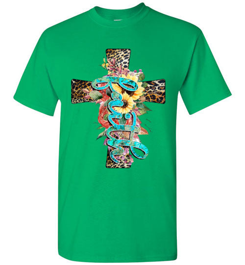 Leopard face cross tee shirt top graphic t-shirt