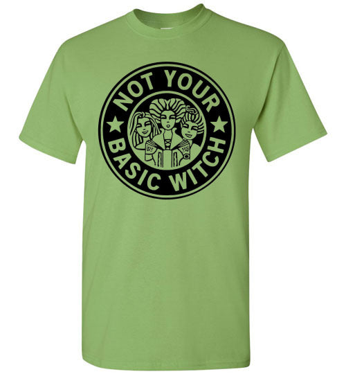 Not Your Basic Witch Halloween Graphic Tee Shirt Top