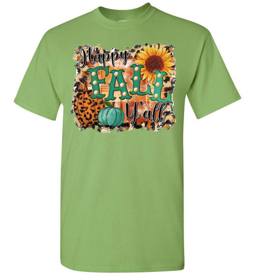 Happy Fall Y'all Graphic Tee Shirt Top