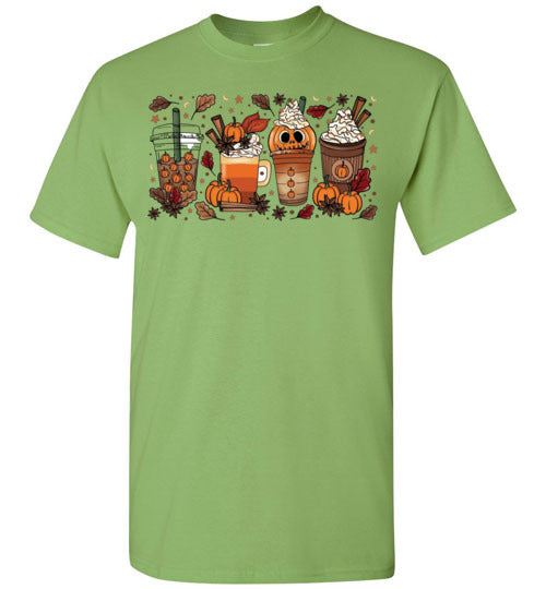 Starbucks Pumpkin Spice Drink Coffee Frappe Fall Autumn Graphic Tee Shirt Top