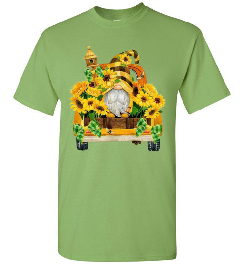 Fall Sunflower Gnome Graphic Tee Shirt Top