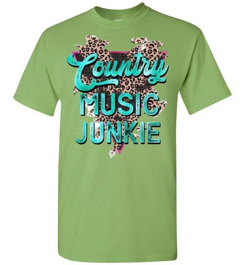 Country Music Junkie Graphic Tee Shirt Top