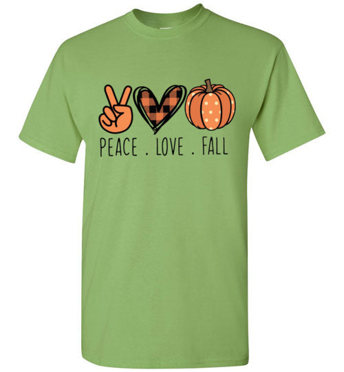 Peace Love Fall Tee Shirt Graphic Top