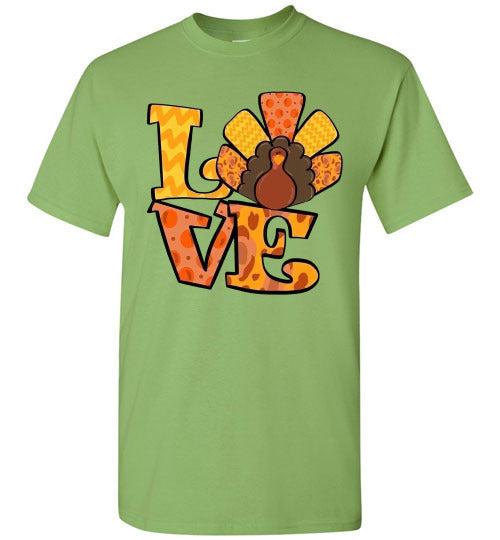 Love Thanksgiving Fall Turkey Tee Shirt Top T-Shirt