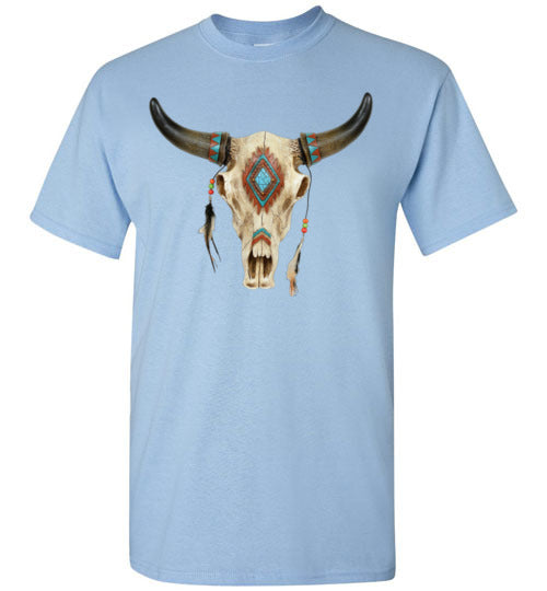 Southwestern Bull Cow Head Tee Shirt Top T-Shirt