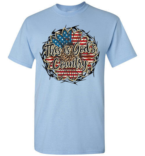 This Is God's Country Patriotic Americana Graphic Tee Shirt T-Shirt