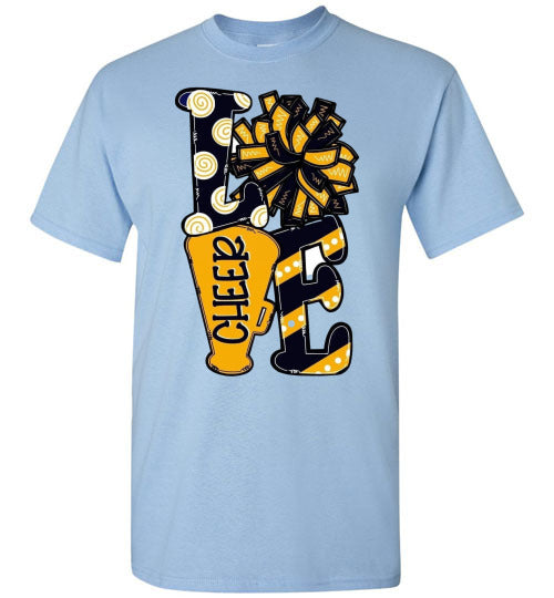 Love Cheer Sports Cheerleading Graphic Tee Shirt Top