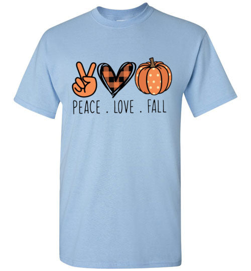 Peace Love Fall Tee Shirt Graphic Top