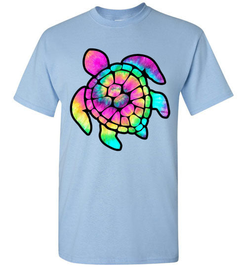 Neon Sea Turtle Graphic Tee Shirt Top