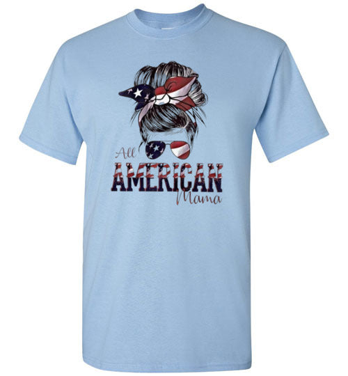 All American Mama T-Shirt Graphic Tee Shirt Top