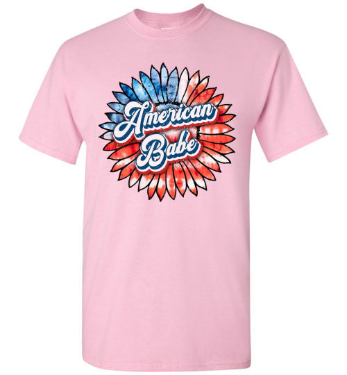 American Babe Patriotic USA Graphic Tee Shirt Top 32979