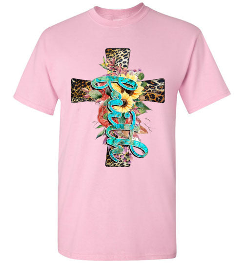 Leopard face cross tee shirt top graphic t-shirt