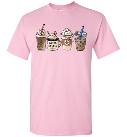 Nurse Fuel Starbucks Latte Cappuccino Coffee Fall Graphic Tee Shirt Top
