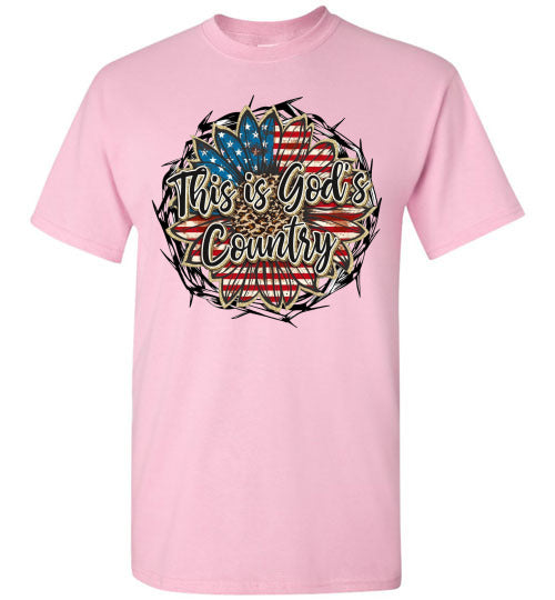 This Is God's Country Patriotic Americana Graphic Tee Shirt T-Shirt