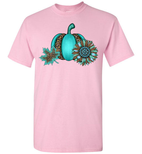 Leopard Pumpkin Fall Graphic Tee Shirt Top