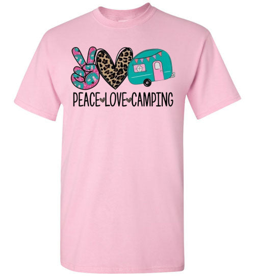 Peace Love Camping Graphic Tee Shirt Top