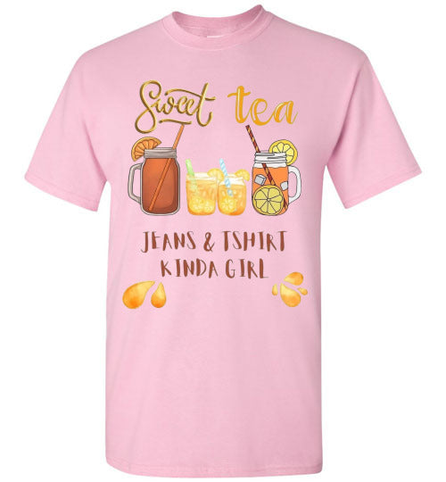 Sweet Tea & Jeans TShirt Kinda Girl Funny Southern Tee Shirt Top T-Shirt