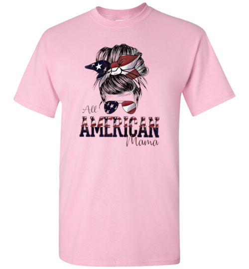 All American Mama T-Shirt Graphic Tee Shirt Top