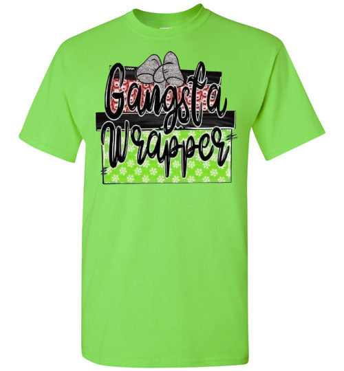 Gangsta Wrapper Funny Christmas Tee Shirt Top T-Shirt
