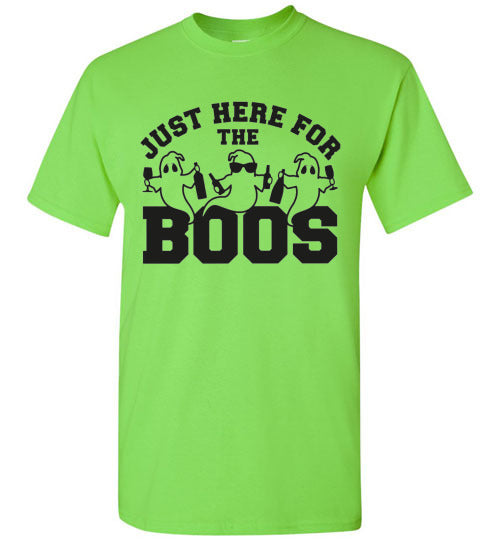 Just Here For The Boos Ghost Halloween Graphic Tee Shirt Top