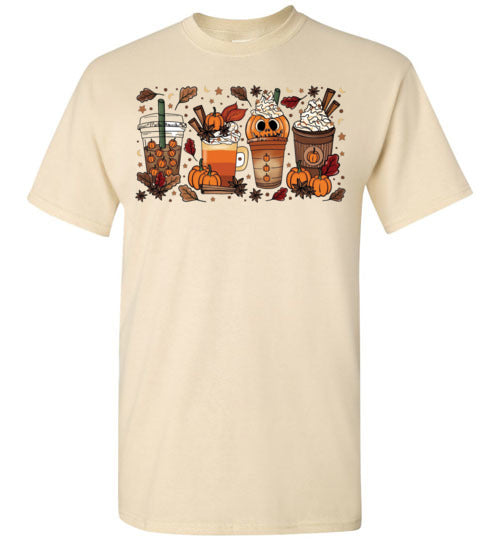 Starbucks Pumpkin Spice Drink Coffee Frappe Fall Autumn Graphic Tee Shirt Top