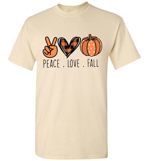 Peace Love Fall Tee Shirt Graphic Top