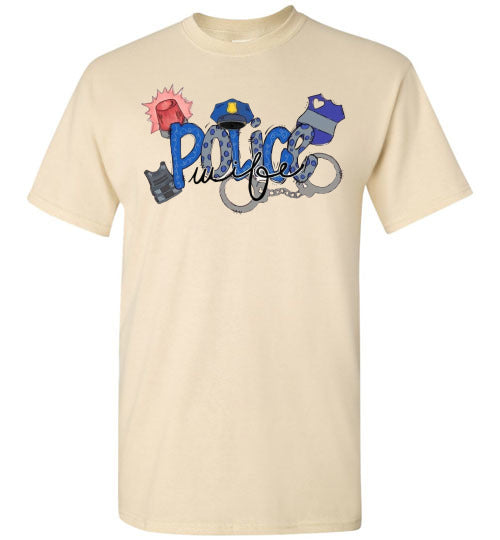 Police Wife Tee Shirt Top T-Shirt