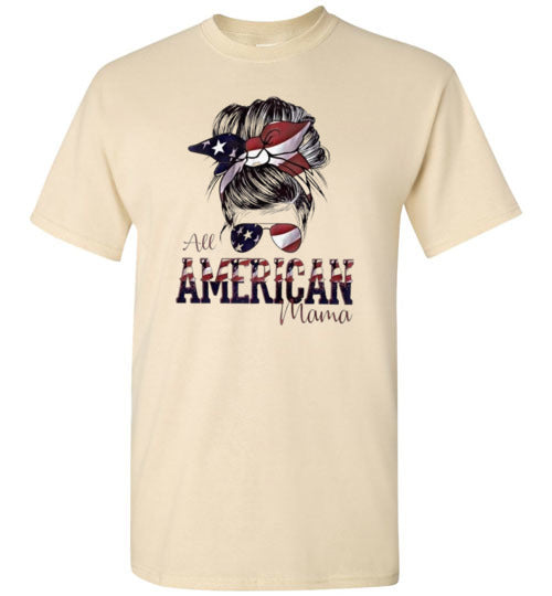 All American Mama T-Shirt Graphic Tee Shirt Top