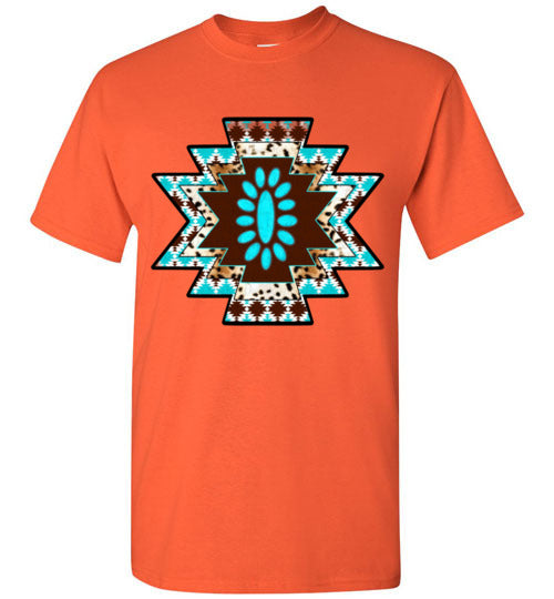 Southwestern Aztec Tee Shirt Graphic Top T-shirt