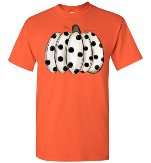 Polka Dot Pumpkin Fall Halloween Shirt Top T-Shirt