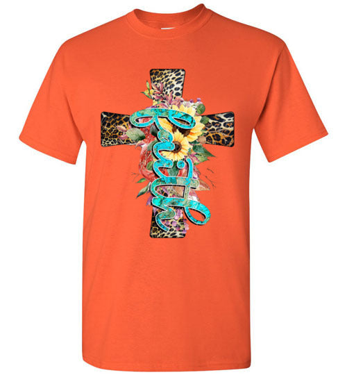 Leopard face cross tee shirt top graphic t-shirt