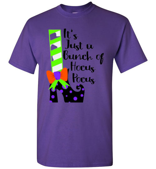 It's Just A Bunch Of Hocus Pocus Witch Halloween Graphic Tee Shirt Top
