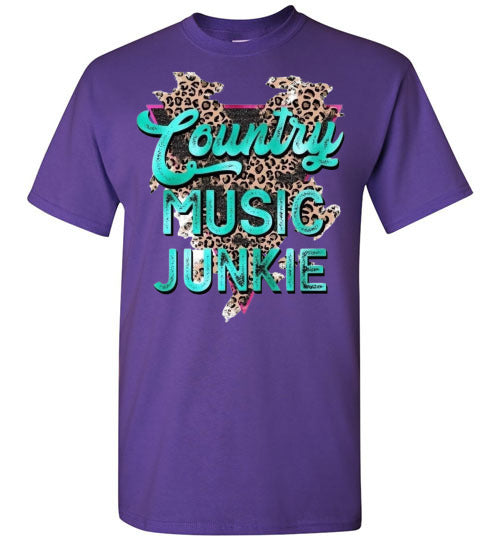 Country Music Junkie Graphic Tee Shirt Top