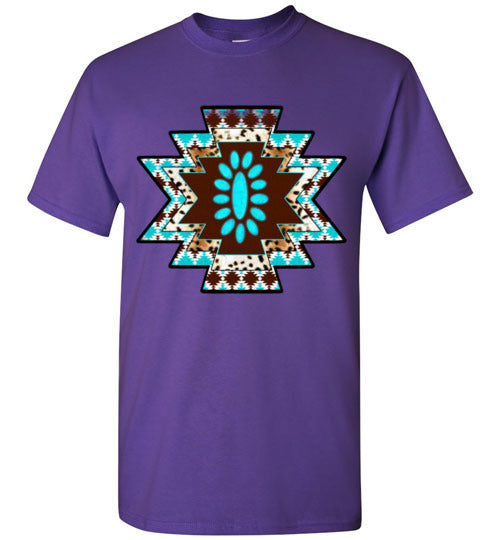 Southwestern Aztec Tee Shirt Graphic Top T-shirt