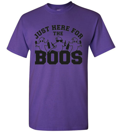 Just Here For The Boos Ghost Halloween Graphic Tee Shirt Top