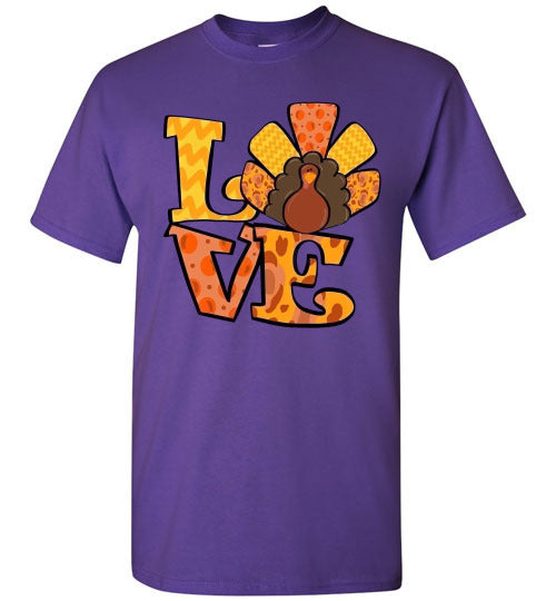 Love Thanksgiving Fall Turkey Tee Shirt Top T-Shirt