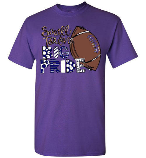 Small Town Big Pride Football Sports Graphic Tee Shirt Top