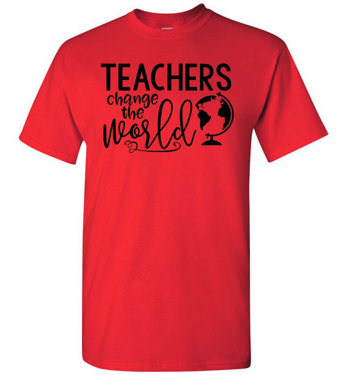 Teachers Change The World Tee Shirt Top T-Shirt