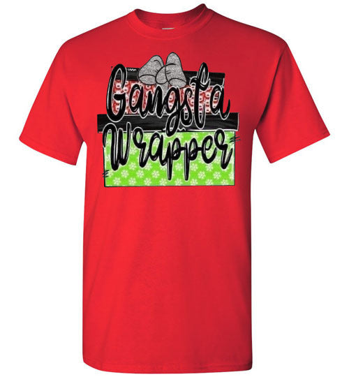 Gangsta Wrapper Funny Christmas Tee Shirt Top T-Shirt