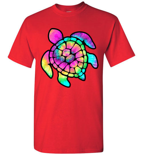 Neon Sea Turtle Graphic Tee Shirt Top