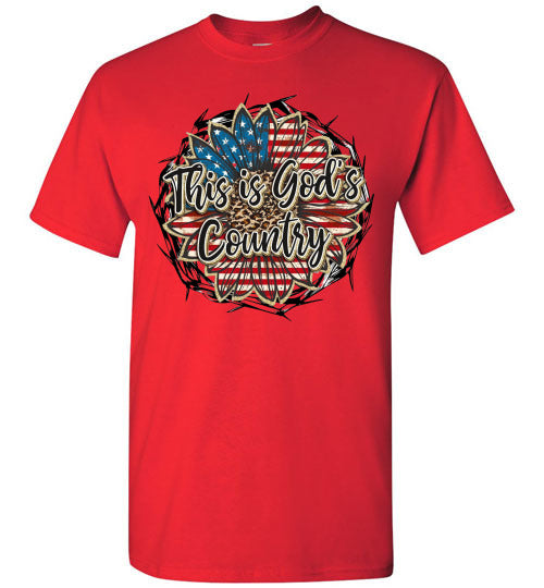 This Is God's Country Patriotic Americana Graphic Tee Shirt T-Shirt