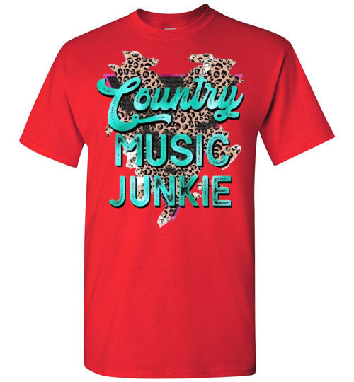 Country Music Junkie Graphic Tee Shirt Top