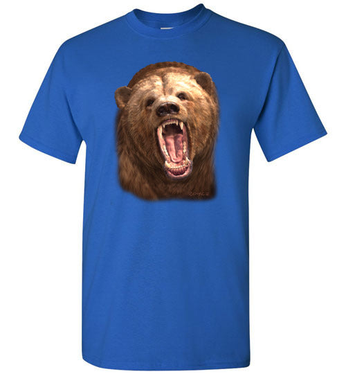 Growling Bear Graphic Tee Shirt Top