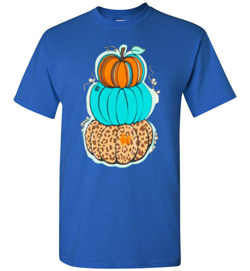 Triple Pumpkins Fall Grapgic Tee Shirt Top