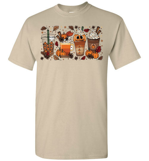 Starbucks Pumpkin Spice Drink Coffee Frappe Fall Autumn Graphic Tee Shirt Top