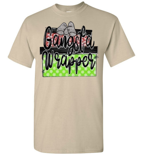 Gangsta Wrapper Funny Christmas Tee Shirt Top T-Shirt