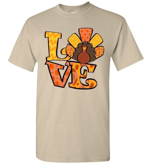 Love Thanksgiving Fall Turkey Tee Shirt Top T-Shirt