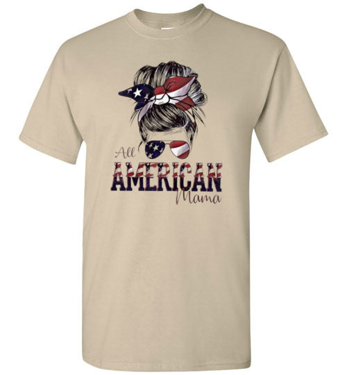 All American Mama T-Shirt Graphic Tee Shirt Top