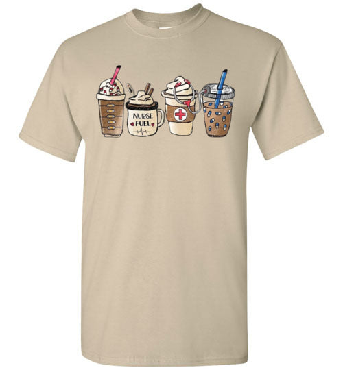 Dog Mom Fall Coffee Latte Frappe Graphic Tee Shirt Top
