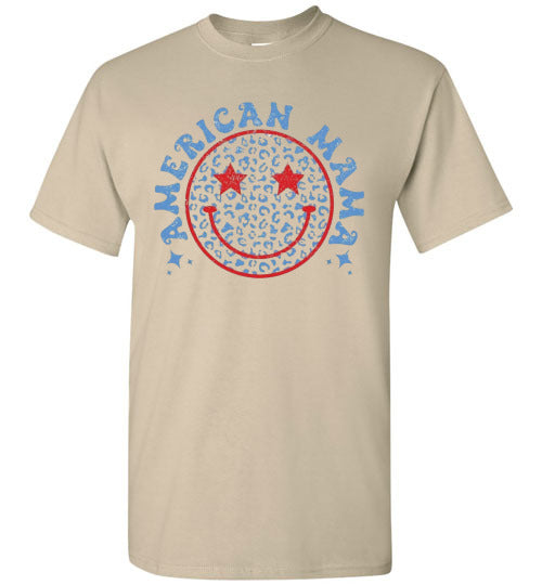 American Mama Patriotic USA Tee Shirt Graphic Top 32719